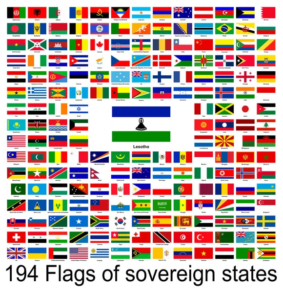 Λεσότο Συλλογή Διανυσματικών Εικόνων Από Σημαίες Του Κόσμου Διανυσματικά Γραφικά — Διανυσματικό Αρχείο