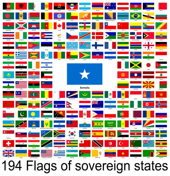 Somalia Collection Vector Images Flags World Vector Graphics — 스톡 벡터