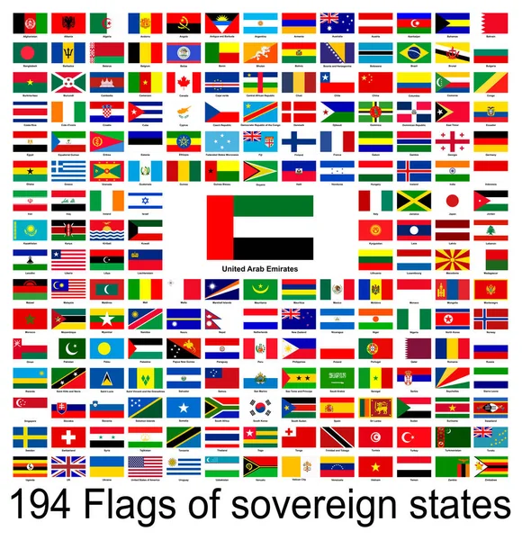 Uae Συλλογή Διανυσματικών Εικόνων Των Σημαιών Του Κόσμου Διανυσματικά Γραφικά — Διανυσματικό Αρχείο