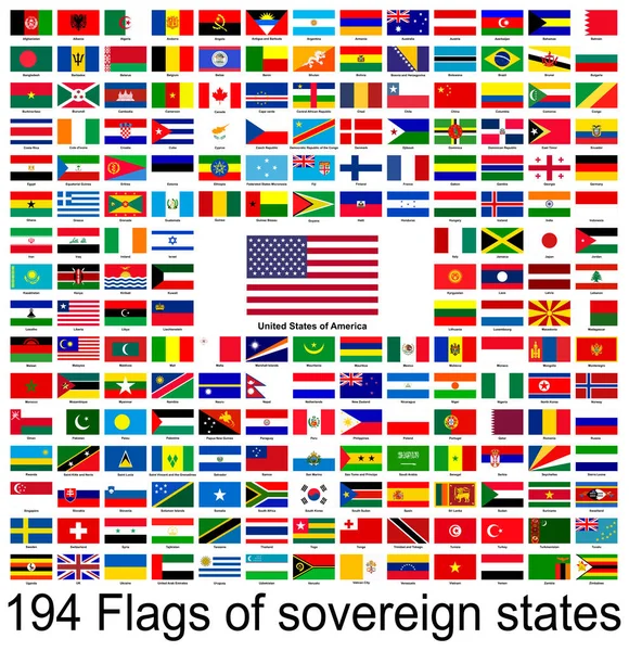 Flags Of The 35 Countries Of The American Continent Stock Illustration -  Download Image Now - iStock