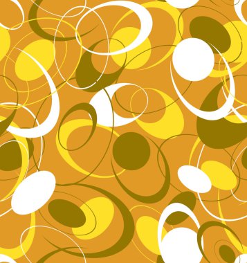 Kumaş üzerine sarı ve turuncu renklerde basmak için kusursuz dokular. Vektör grafikleri.