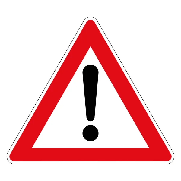 Tehlike işareti. Almanya. Tehlike bölgesi. Vektör grafikleri.