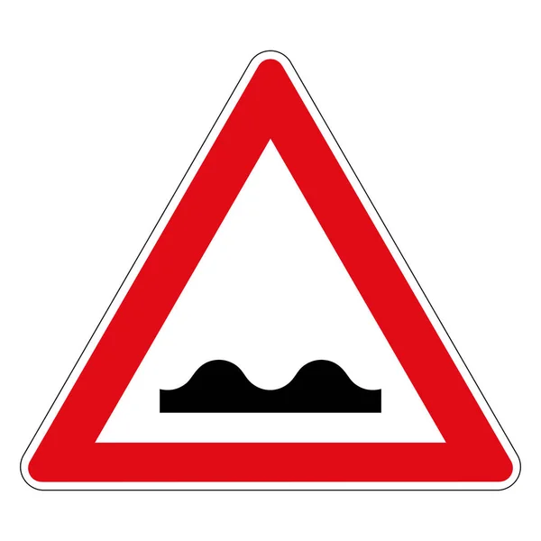 Olaysız bir yoldu. Almanya 'nın yol işareti. Vektör grafikleri.