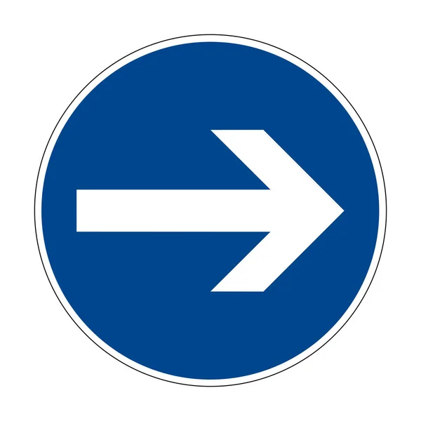 Here Right Right Turn Road Sign Germany Europe Vector Graphics — 스톡 벡터