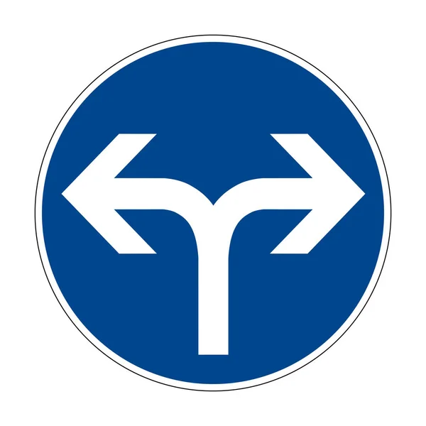 右または左への移動 交通は厳しく禁止されています ドイツの道路標識 ヨーロッパだベクトルグラフィックス — ストックベクタ
