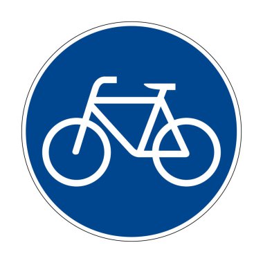 Bisiklet yolu. Almanya 'nın yol işareti. Avrupa. Vektör grafikleri.