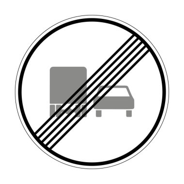 3.5 tondan fazla araç yasağı sona erdi. Almanya 'nın yol işareti. Avrupa. Vektör grafikleri.