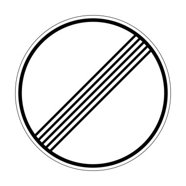 Tüm yasakların ve kısıtlamaların sonu. Almanya 'nın yol işareti. Avrupa. Vektör grafikleri.