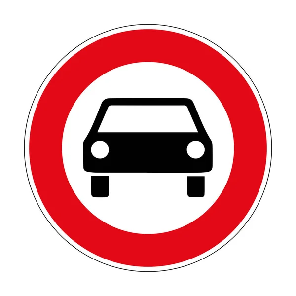 Заборона Автомобілі Дорожній Знак Німеччини Європа Векторна Графіка — стоковий вектор
