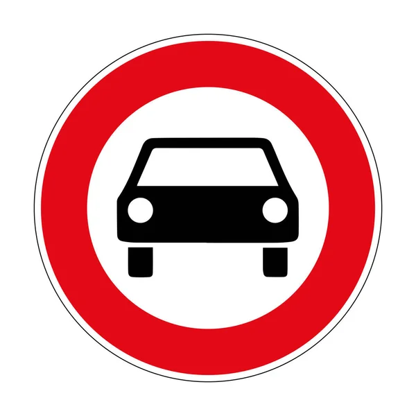 Interdiction Pour Les Voitures Panneau Routier Allemagne Europe Graphiques Vectoriels — Image vectorielle