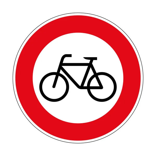 Ciclisti Non Consentito Viaggiare Segnale Stradale Della Germania Europa Grafica — Vettoriale Stock