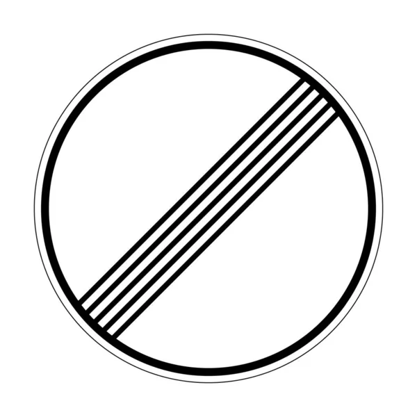 Tüm yasakların ve kısıtlamaların sonu. Almanya 'nın yol işareti. Avrupa. Vektör grafikleri.