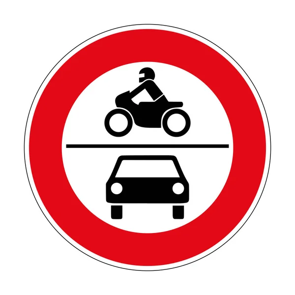 Raylı olmayan araçlar için yasak. Araçlar için seyahat yasaktır. Almanya 'nın yol işareti. Avrupa. Vektör grafikleri.