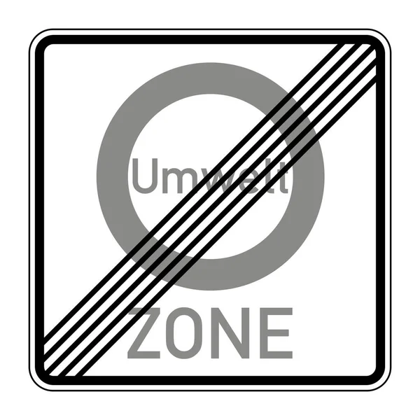 Fin Zone Interdiction Circulation Afin Réduire Pollution Atmosphérique Nocive Panneau — Image vectorielle