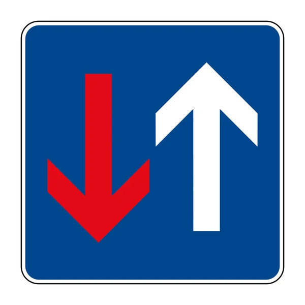 Преимущество Перед Встречным Движением Дорожный Знак Германии Европе Векторная Графика — стоковый вектор