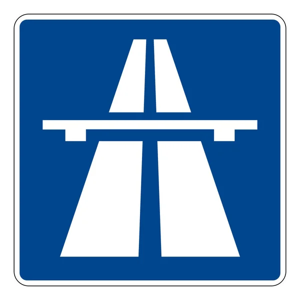 Autobahn Znak Drogowy Niemiec Europie Grafika Wektorowa — Wektor stockowy