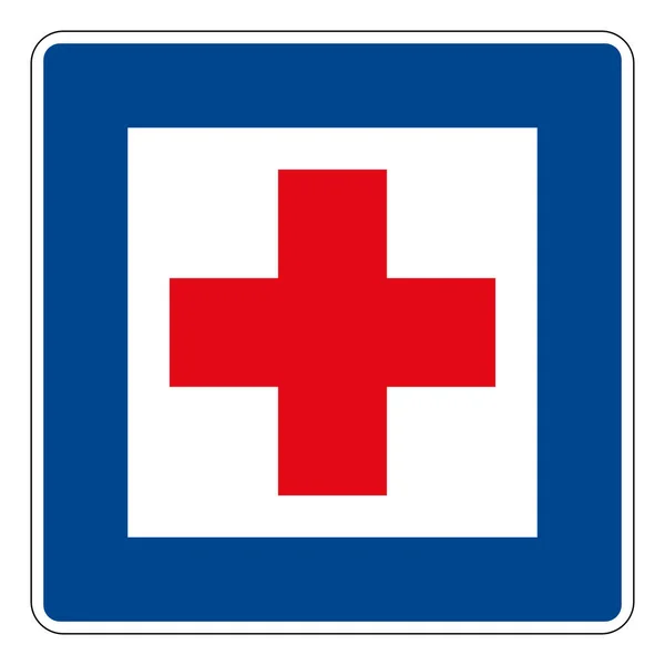 Secourisme Ambulance Panneau Routier Allemagne Europe Graphiques Vectoriels — Image vectorielle