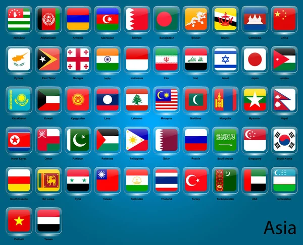 Collection Flags European Countries Austria Poland Great Britain Germany Greece — 스톡 벡터