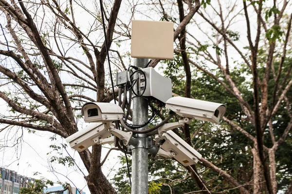 CCTV surveillance security cameras for public safety — Stock Photo, Image