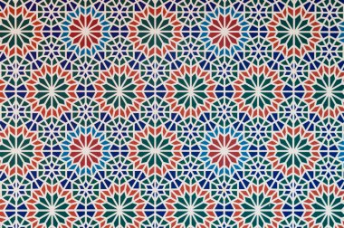 Arapça tarzı desen multi renk adet beyaz çizgiler oluşturmak