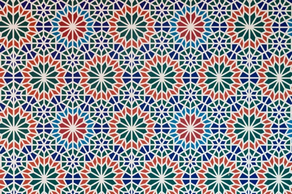 Arabic style pattern multi color pieces form white lines — Stock Photo, Image