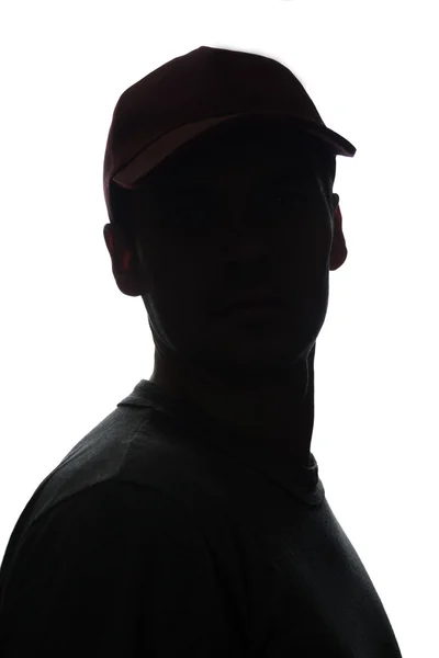 Portrait of a young man in cap, front view — Stock Photo, Image