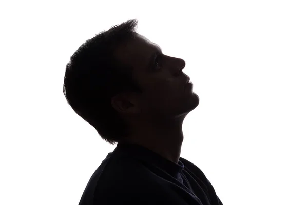 Genç bir adam, yan görünüm portresi