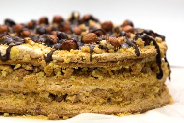 Fındık ve çikolata - doku ile pasta