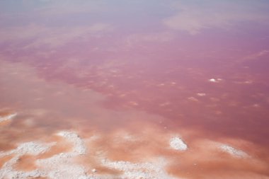 Gül suyu tuz gölü, deniz tuzu çıkarma - peyzaj arka plan