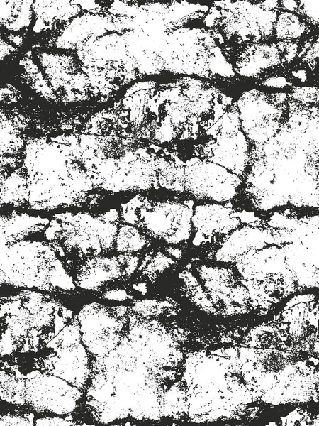 Texture de recouvrement perturbée du béton fissuré — Image vectorielle