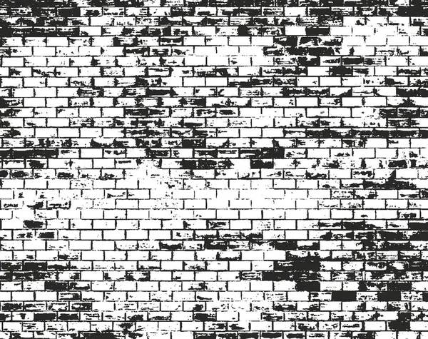 Distressed overlay texture of old brickwork — Stock Vector