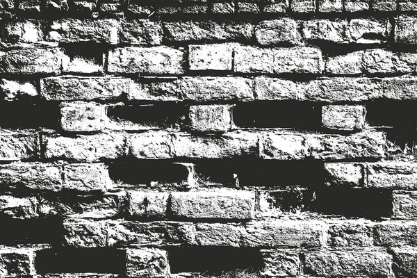 Distressed overlay texture of old brickwork — Stock Vector