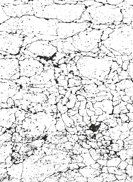 Stressad överlagrad textur av sprucken betong — Stock vektor