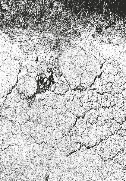 Texture de recouvrement perturbée du béton fissuré — Image vectorielle