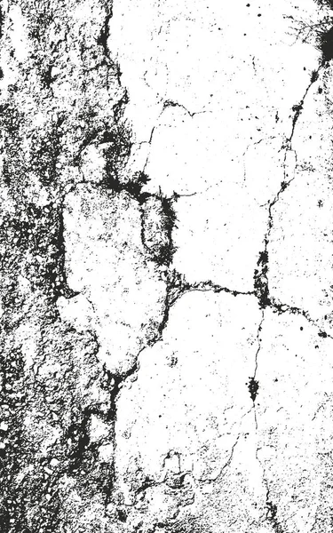 Distressed overlay texture of cracked concrete — Stock Vector