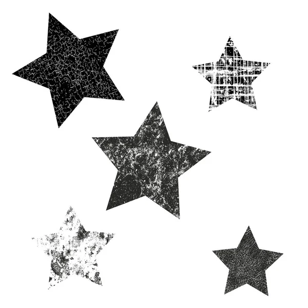 Set di stelle vettoriali. Stelle con modelli diversi. Icone stelle . — Vettoriale Stock