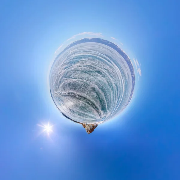 Сферична Панорама шаман рок або мис Бурхан на Olkhon острові, я — стокове фото