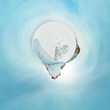 Adanın üzerinde küresel panorama 360 180 derece Cape şaman 