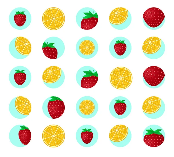 Çilek daireler vektörde turuncu