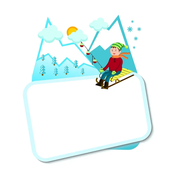 Etiket metni vektör kış için