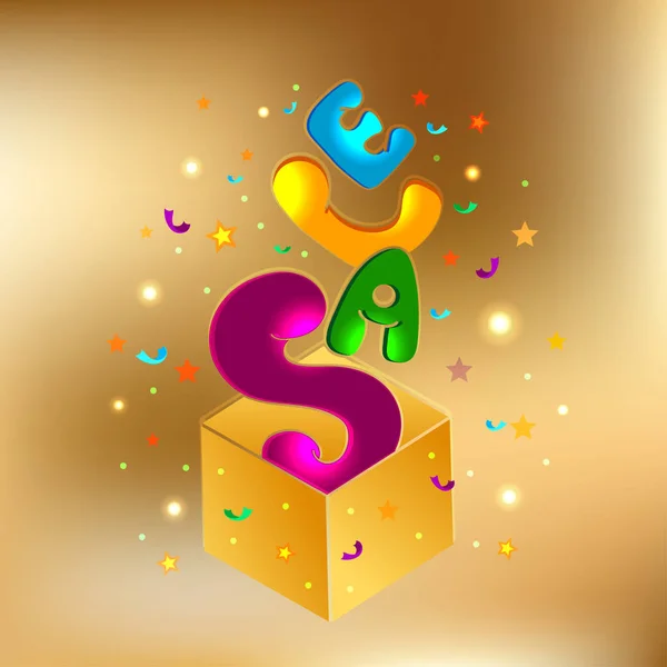 Satılık altın kutusunu vektör