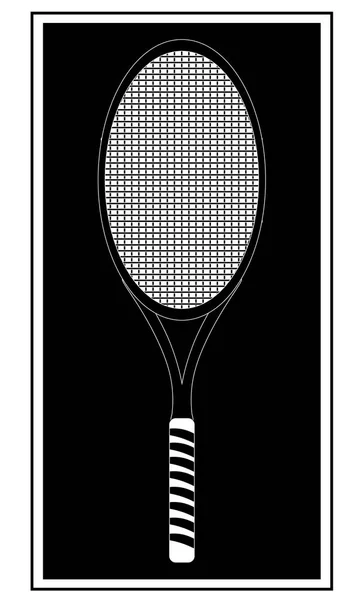 Um ícone na forma de um ícone mostrando uma raquete de tênis . —  Vetores de Stock