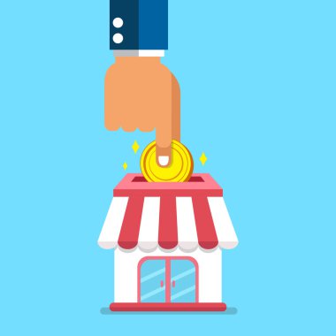 El iş deposunda bozuk para koyarak