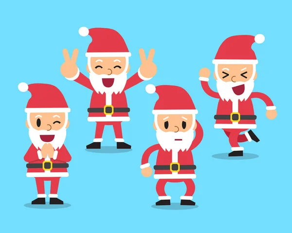 Cartoon-Weihnachtsmann-Figur posiert — Stockvektor