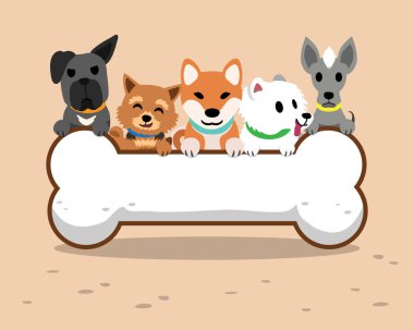 Çizgi film köpekler ve büyük kemik