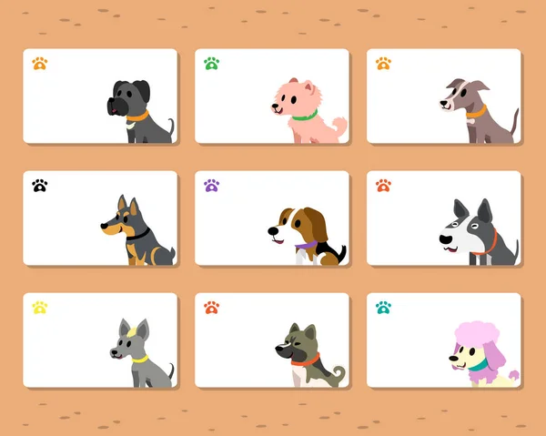 Πρότυπο κάρτες σκυλιά διάνυσμα — Διανυσματικό Αρχείο