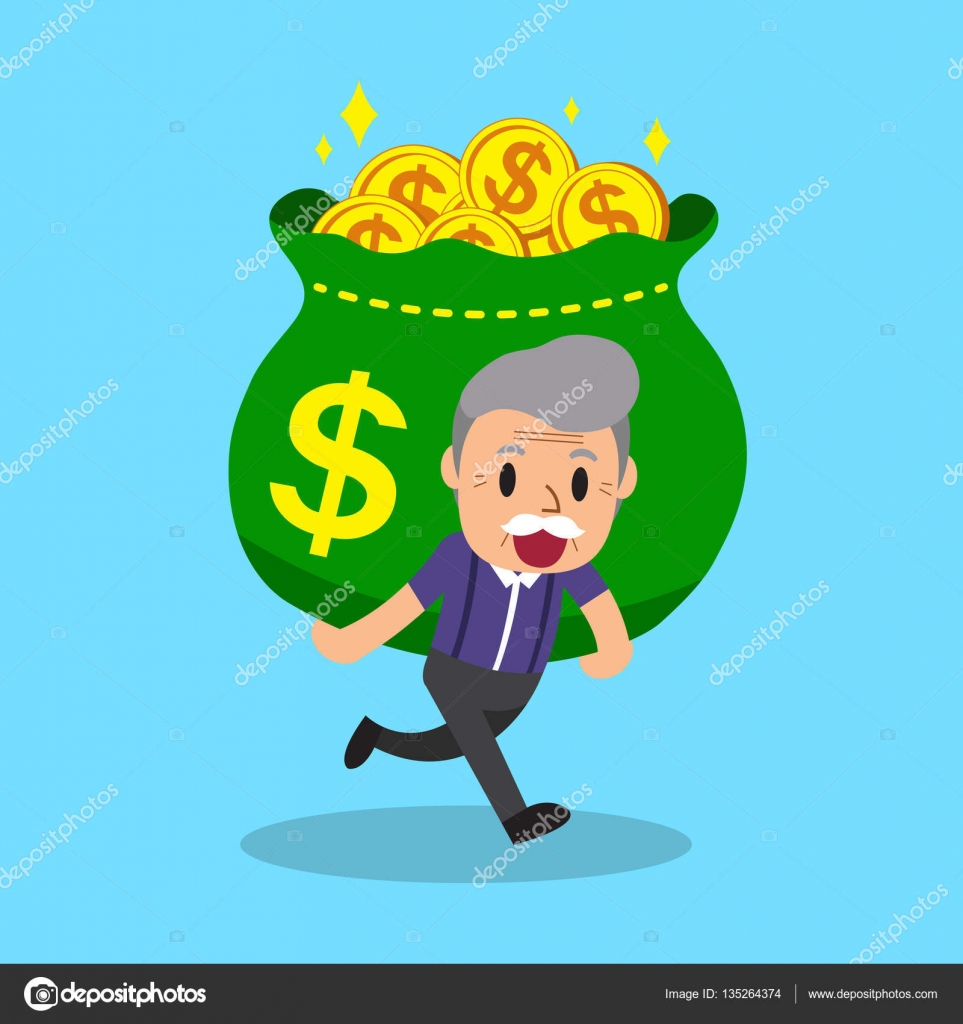 Cartoon senior man carrying big money bag Stock Vector Image by ©Jaaak #135264374 Cartoon senior man carrying big money bag Stock Vector Image by ©Jaaak #135264374