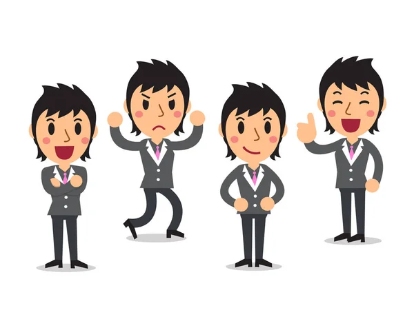 Businesswoman character poses — Stock Vector