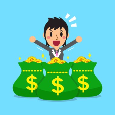 İş kadını ve para çanta