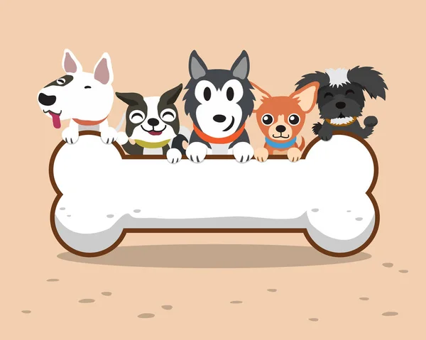 Büyük kemik köpeklerle karikatür